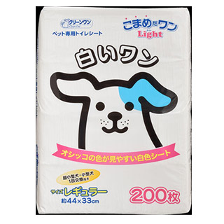 【クリーンワン】こまめだワンライト白いワン レギュラー ２００枚